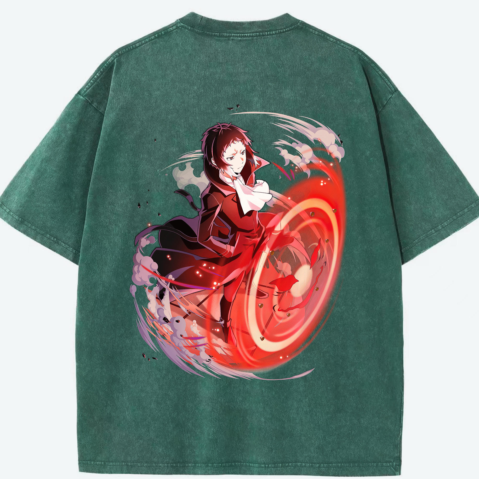 （画像用） 文豪ストレイドッグス Bungo Stray Dogs 綿100% ヴィンテージ風 半袖Tシャツ（背面プリント）